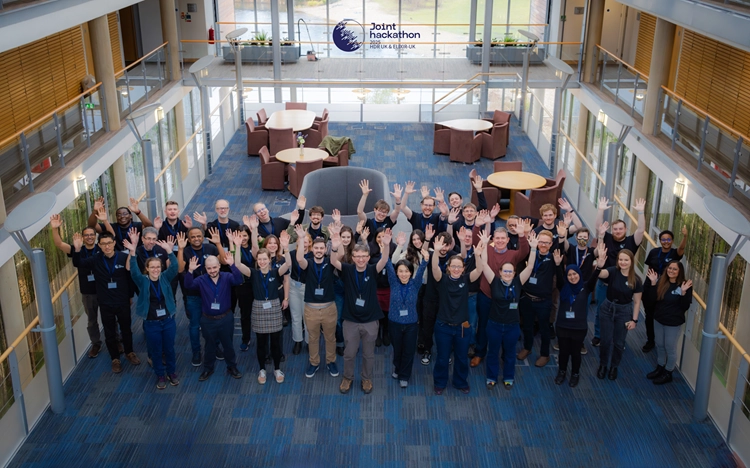 Group photo at HDR UK and ELIXIR-UK joint hackathon